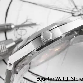 Bărbați Automat Ceasuri Mecanice din Oțel Inoxidabil Cristal Safir Bărbați Impermeabil Luminos Ceas 41mm Cadran Negru Ceas