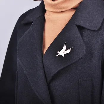 FUNMOR Realiste Pescăruș Păsări Broșe de Aur de Culoare Smalt Pasăre Animal broșă Corsaj Femei Bărbați Vacanță Bluza Decor
