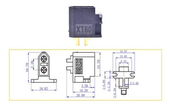 10buc Verticale de Fixare XT60 Plug Adune C-M Conector de sex Masculin, cu Suport de Montare Pentru RC Drone Scuter Piese Auto