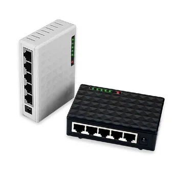 HOT 5 Port Gigabit Switch Fast Ethernet 10/100 Mbps RJ45 LAN Fast Ethernet Desktop Switch de Rețea Adaptor de Alimentare NOI, UE Plug