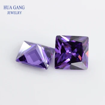 1.5x1.5~14x14mm 5A Violet Forma Patrata Prințesă Tăiat CZ Piatra Sintetice Pietre Cubic Zirconia Pentru Bijuterii