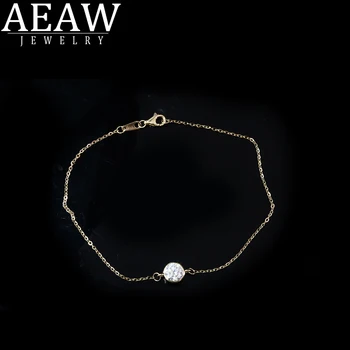AEAW argint Masiv 6.5 mm 1.0 ct Laborator Crescut Moissanite Brățară cu Diamante Test Pozitiv Pentru Femei Stil Trendy Bijuterii Fine