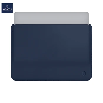WiWU Laptop Sleeve pentru MacBook Air 13 inch de Apă-dovada PU geantă din Piele pentru MacBook Pro 13 15 Inch Ultra-subțire Laptop Sac de Caz