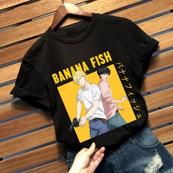 Amuzant Japonia Anime Banana Pește Tricou Barbati Manga Unisex Streetwear tricou Casual cu Maneci Scurte Tricou Homme