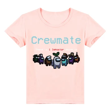 Joc fierbinte Printre Noi Tricou Copii Top de Vară de Desene animate T-shirt Băieți Fete Kawaii Impostor Grafic Tricouri Unisex Moda Tricou Copii