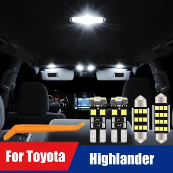 Canbus LED Pentru Toyota Highlander Kluger 2001-2020 Vehicul Auto Plafon Harta Dom Portbagaj Bec, Lampa de Interior de Sală de Lectură Kit de Lumina