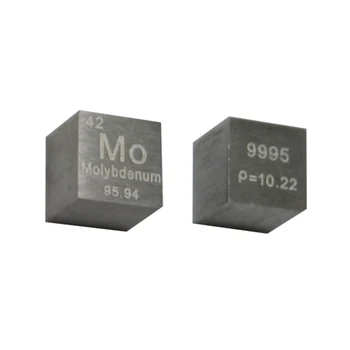 Pură mare 10 x 10 x 10mm Wiredrawing Metal Molibden Cub Tabelul Periodic Al Elementelor Cub De Laborator pentru Studiul de Colectare(Mo≥99,95%)