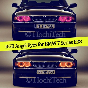 4BUC Multi-color RGB Schimbătoare LED SMD Inel Halo Inger Demon Ochii Lumina Zilei Pentru BMW Seria 7 E38 740i 740iL 750i 750iL 730d 728
