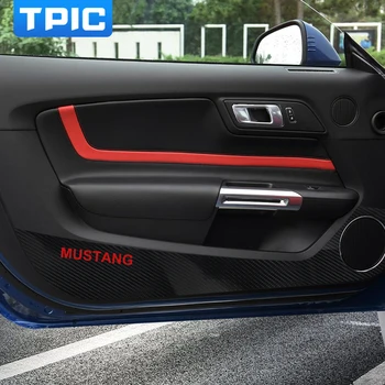 TPIC Auto-styling 1Set/2 buc Portiera din Fibra de Carbon Folie de Protectie Accesorii Autocolante Anti-lovitură de Tampoane Pentru Ford Mustang-2018