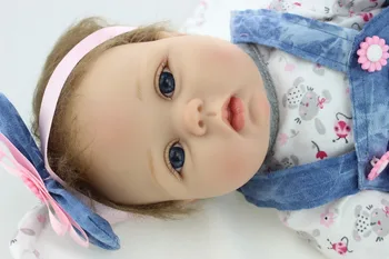NPKCOLLECTION 55CM Renăscut Baby Doll Realiste Silicon Moale Realista Moda Păpuși pentru Copii de Printesa Pentru Copii Cadou de Ziua Bebes