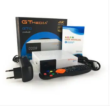 GTmedia GTC 5pcs Android 6.0 TV BOX Combo DVB-S2 T2 Cablu ISDBT 4k Receptor de Satelit 2G+16G Wifi Amlogic S905D