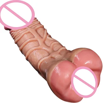 2 În 1 Realiste Vagin Vibrator De Sex Masculin Masturbari Pizde Femei G-Spot Vagin Stimulaiton Jucarii Sexuale