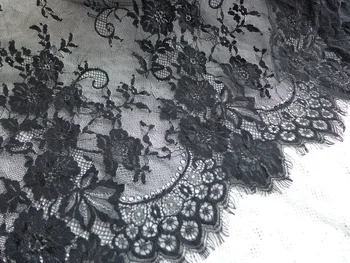 3M Alb / Negru Rafinat Genelor Dantelă de Ornamente Florale Dantela Chantilly Țesături pentru îmbrăcăminte DIY Accesorii de Îmbrăcăminte