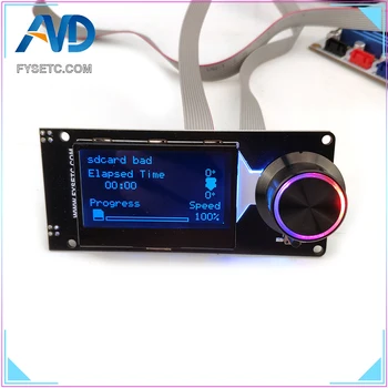 Tip D MINI12864LCD v1.2 Ecran Alb pe negru mini 12864 lcd Inteligent de Afișare Sprijină Marlin DIY Cu SD Card 3D Printer Piese