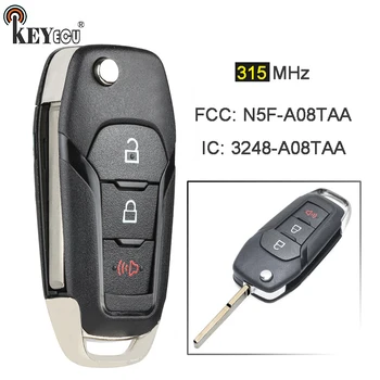 KEYECU 315MHz FCC: N5F-A08TAA de Intrare fără cheie Rabatabila 2+1 3 Butonul de Telecomanda Auto breloc pentru Ford F-150, F-250 Explorer F450