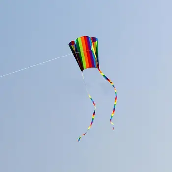 Copii De Colorat Mini Buzunar Zmeu Amuzant Sport În Aer Liber, Jucării Software Portabil Kite Flying Toys Cu Două Cozi