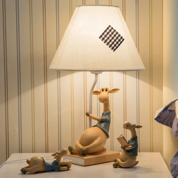 LED-uri moderne de Birou Lămpi de Masă Desene animate Cerb Masă Lumini Camera de zi Dormitor Lampă de Noptieră pentru Copii Copil de Cameră Decor Acasă de Artă Lampa