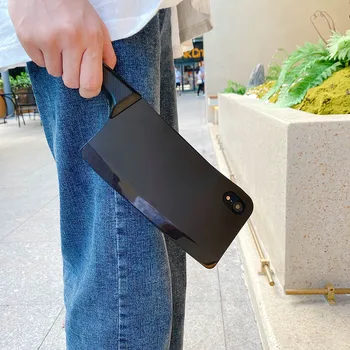 Amuzant 3D cuțit de Bucătărie Telefon Caz Pentru iphone 12 mini 11 Pro XR X XS Max 7 8 6S Plus SE 2020 Creativitatea Silicon Moale Capacul Coque