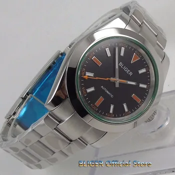 40 mm alb/negru cadran mare timewatch luminos saphire de sticlă șlefuită watchcase MIYOTA 8215 Automatic bărbați ceas barbati