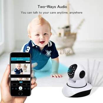 Baby Monitor Camera IP wifi, wifi acasă de securitate, Radio, Video cu Bona Cam Copilul Camere două căi audio Viziune de noapte de p2p copilul Wifi telefon