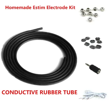 Casa de E-stim DIY Electrozi CONDUCTOARE TUB de CAUCIUC Kit pentru Electrosex de Viteze ESTIM ZECI Unitate