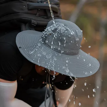 Protecție UV Găleată Pălărie de Pescuit, de Vânătoare de Vara Barbati Palarie de Soare Pescar Pălărie de Femei în aer liber Capace rezistent la apa Paie Pălărie Găleată Z0324