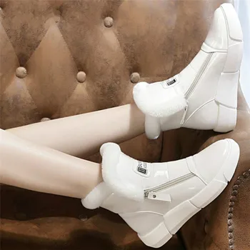 Femei Cizme Impermeabile De Iarnă Pantofi Femei Cizme De Zăpadă Platforma Ține De Cald Glezna Cizme Cu Blana Groasă Tocuri Botas Mujer 2020