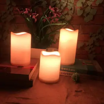 Fără flacără Electronic Lumanare LED RGB Cu Telecomanda Ceara Pilon Lumânare Pentru Lumânare de Crăciun de Anul Nou de Masă Lumină Decor Acasă