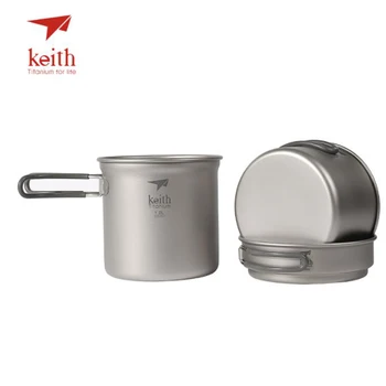 Keith Titan Multifuncțional Vase De Bucătărie Boluri Cu Mâner Pliabil Găti Camping Drumetii Picnic Vase, Ustensile De Ti6013 Ti6014