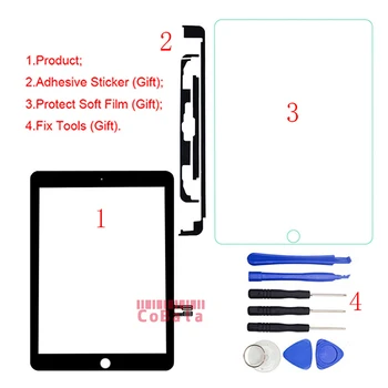 1buc Pentru iPad 9.7 (2018 Versiune) Pentru iPad 6 6 Gen A1893 A1954 Ecran Tactil Digitizer Fața Panoului Exterior Sticla +Instrumente