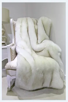 Modelul High-end camera blana pături,decor acasă pături, blană de vulpe decor pături, model camere acoperi pături