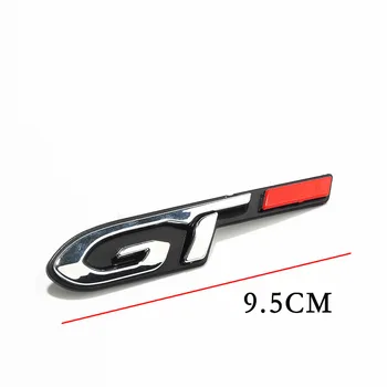 Accesorii auto Autocolant ABS Cromat GT Insigna Emblema Auto autocolante, Decal Pentru Peugeot 508L GT 206 207 208 307 308 407 508 2008 3008