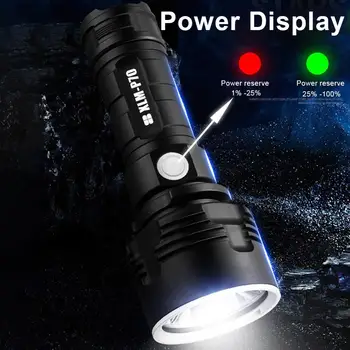 Super-Puternic Lanterna LED-uri L2 XHP50 Tactice Lanterna USB Reîncărcabilă Linterna Impermeabil Lampă Ultra Bright Lanterna Camping