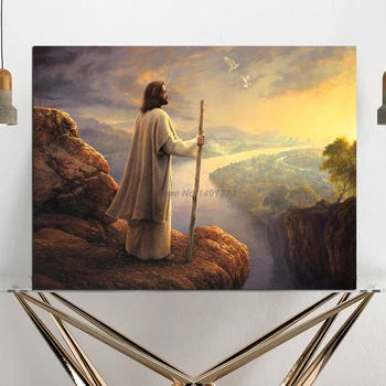 Isus Și Natura Hamilton Biserica De Munte Panza Printuri Imagine Tablouri Pentru Living Poster Pe Perete Decor Acasă