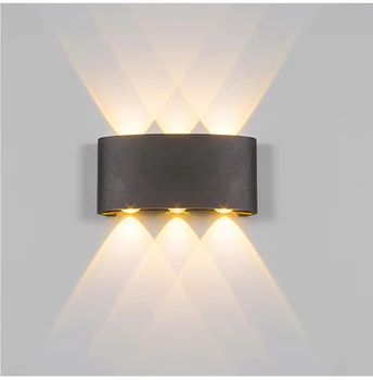 2W 4W 6W 8W LED-uri Lumina de Perete Impermeabil în aer liber Moderne Nordic stil de Interior, Lămpi de Perete Camera de zi Pridvor Lampa de Gradina AC90-260V