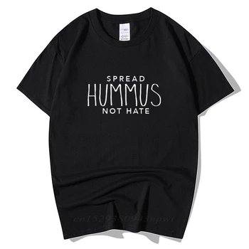 Răspândirea Humus Nu Urăsc Bumbac T-Shirt Topuri De Vara Tee Vegan Vegetarian Perfect Cadou Amuzant Vegan Tricou Humus Houmous