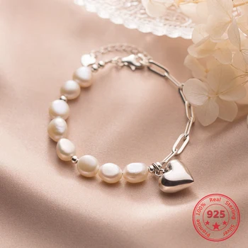 Versiunea coreeană De Cel Mai bun-de Vânzare Argint 925 Dragoste Pearl Brățară Bijo Femei Accesorii Cadou Rafinat