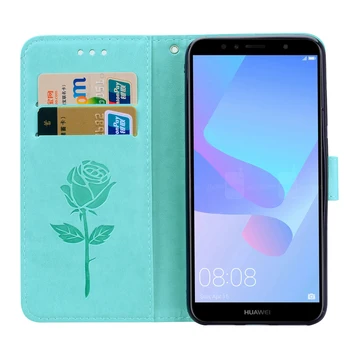 Y6(2018) Caz Piele Flip case Pentru Huawei Y6 2019 Coque Portofel Magnetic Cover pentru Huawei Y6 2019 Y 6 2018 Cazuri de Telefon