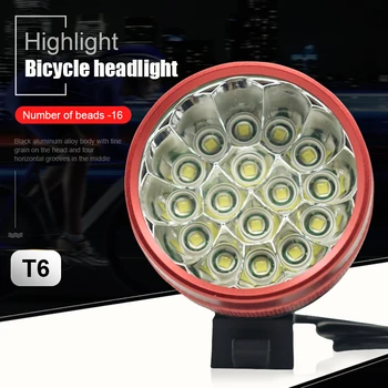 Bicicleta Lumina 40000 Lumeni LED 3 Moduri de 16 * XML-T6 Accesorii pentru Biciclete Ciclism în aer liber Lampa de Biciclete Fata de Lumina Farurilor