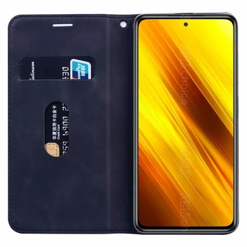 Caz Pentru Xiaomi Poco X3 NFC чехол Telefon din Piele Suport Flip Cover Portofel Caz Pentru Pocophone X3 M2007J20CG Proteja Magnetic Funda