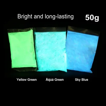 50grams/sac 3 Culori Super Luminoase Glow-in-the-Întuneric Pulbere de Lungă durată & Ultra fine de Pigment Fluorescent DIY Pictura Praf FPB-48