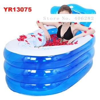 YR13075 portabil de toaletă, cadă de baie pentru adulți adulți plastic gonflabile cadă de baie gonflabila pliabil inflavel SPA 130*75*70cm