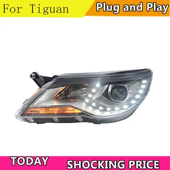Auto Styling-pentru Faruri VW Tiguan 2009 2010-2012 Tiguan LED-uri Faruri DRL Bi Xenon Lentile High Low Beam Parcare Lampă de Ceață