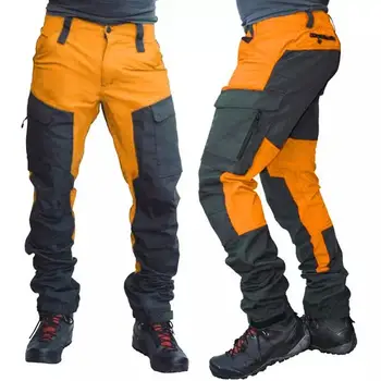 SCIONE Casual Barbati Bloc de Culoare de Moda Multi Buzunare Sport Lungi Pantaloni Cargo Pantaloni pentru Barbati