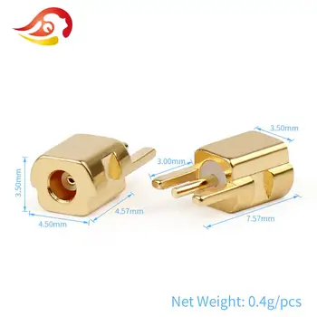 QYFANG Aur Placate cu Cupru Beriliu Feminin Jack Sârmă de Lipire Conector ie40 Pin IE40 Pro DIY Audio pentru Căști Mufă Adaptor Metalic