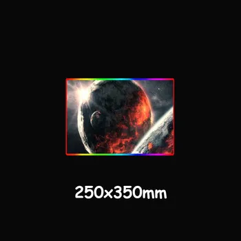 XGZ Univers Pământ Peisaj Personalizat Mari RGB Mouse Pad Negru de Precizie de Blocare Marginea Calculator Colorat Luminos Tabelul Mat Non-alunecare