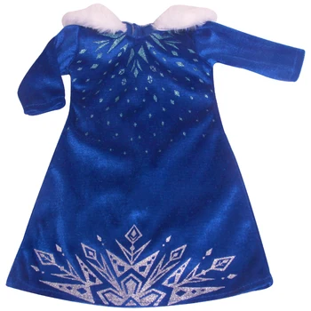 18 inch Fete haine papusa Printesa cu rochie albastră + cape dantelă American nou-născut fusta jucarii pentru Copii se potrivesc 43 cm baby dolls c853