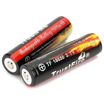 2 BUC/ lot acumulator TrustFire Protejat 18650 3.7 V Adevărat 2400mAh Baterii cu Litiu Reîncărcabilă 18650 Acumulator pentru Lanterne