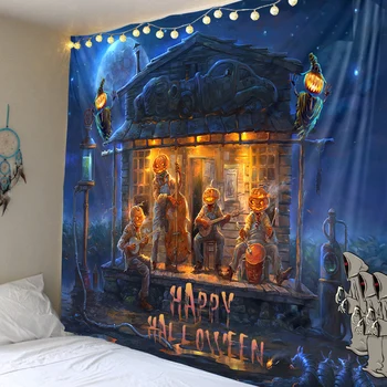 Dovleac de Halloween trupa tapiserie pădure, halloween, groază scena pânză agățat de perete decor pânză agățat cortina de pânză agățat