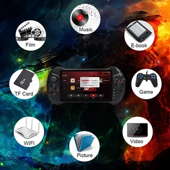 Powkiddy X15 Android Handheld Consola de jocuri Video WiFi Jucător Joc de 5.5-Inch Apăsați Sn MTK8163 Quad Core, 2G RAM 32G ROM Card TF